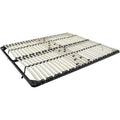Lattenrost mit Metallrahmen 56 Leisten Schwarz 140x200 cm Haertegrad verstellbar Mittelzone anpassbar pt2915371