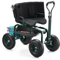Mobiler Gartensitz/770 mm 810x480x690 Gartenrollsitz mit hoehenverstellbarer um 360 drehbarer Sitzflaeche Tragkraft 180 kg et5951316