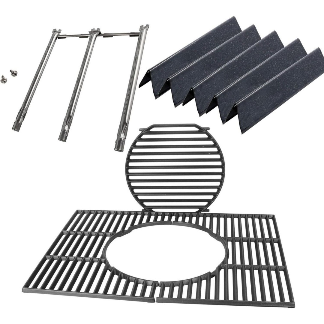 Grill Ersatzteile fuer 300 Series mit vorderen Brennerknoepfen edelstahl 9cm Flavorizer Bars Brenner Rohr Gusseisen Grillrost Zubehoer fuer sw0248698