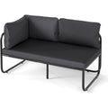 Gartensofa Grau 116 x 65 x 59 cm 2-Sitzer abnehmbare Kissen lo3499387