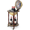Barwagen Globus Bar Hausbar Servierwagen Weinregal mit Rollen ( ) Beige dc1051300