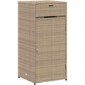 Gartenschrank Poly Beige rattan 55x55x111 cm un6443283