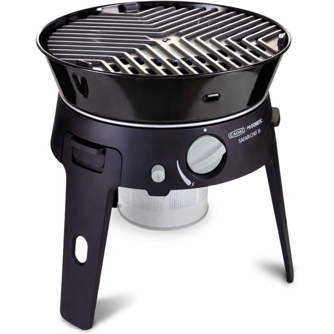 Safari Chef 30 HP - Tragbare Grills CeramiCoat-Keramikbeschichtung Schwarz inkl. Tragetasche Campingplatz vh4968020