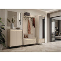 Garderobe Flur Moebel Set mit LED - Garderobenschrank Flur mit Spiegel - Garderobe Schrank - Flurgarderobe - Flurschrank hoch - Trend wt0990954
