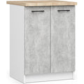 Kuechenschraenke Geraeumig Robust Fuer jedes Design Fuer eine kleine Kueche Fuer eine Kuechenzeile Als Teil eines Sets Beton Weiss wp0366489