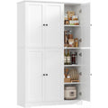 Kuechenschrank 180 cm Mehrzweckschrank Vorratsschrank mit 6 Tueren Buffetschrank mit verstellbaren Einlegeboeden 106x37x180 cm Allzweckschrank fuer ui5564063