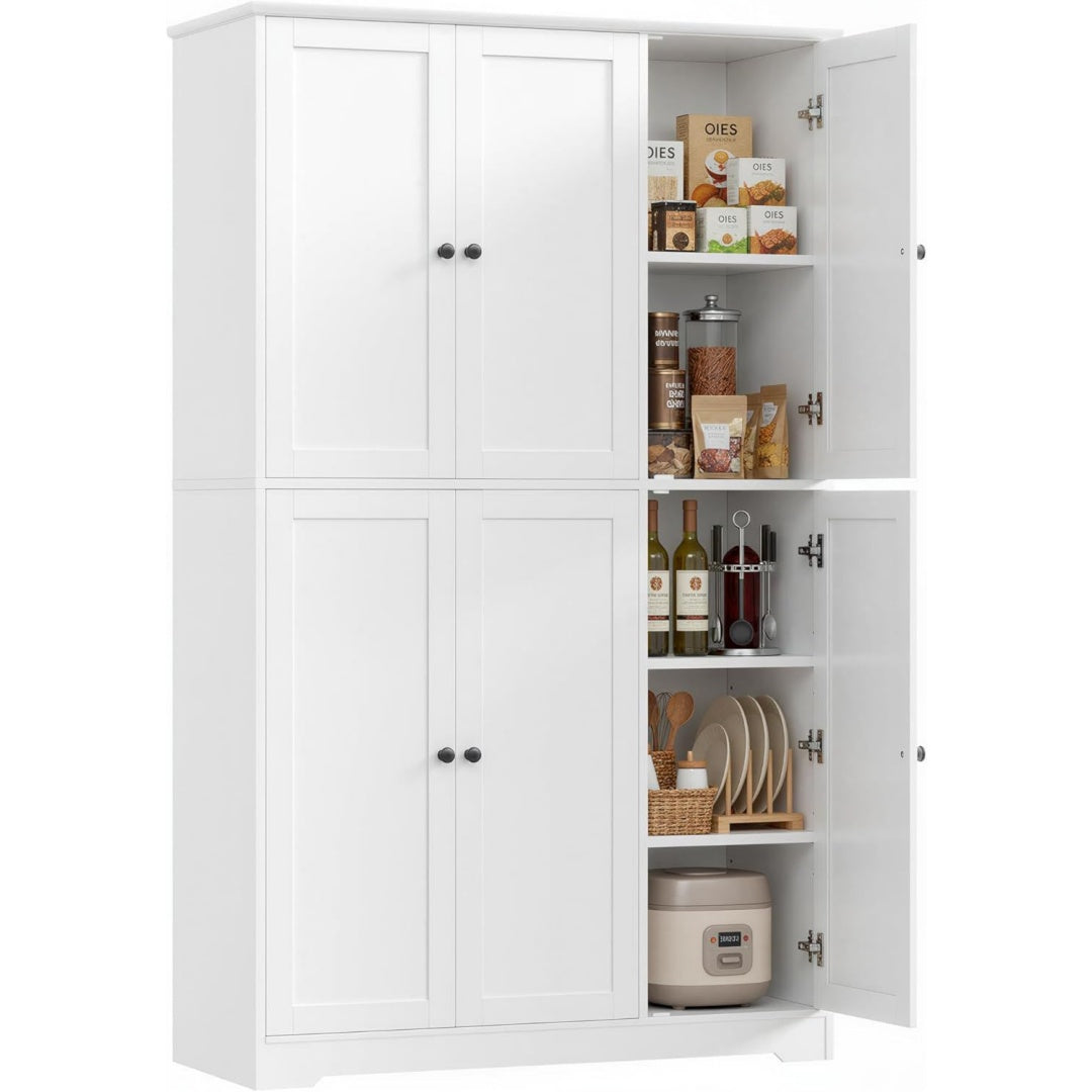 Kuechenschrank 180 cm Mehrzweckschrank Vorratsschrank mit 6 Tueren Buffetschrank mit verstellbaren Einlegeboeden 106x37x180 cm Allzweckschrank fuer ui5564063