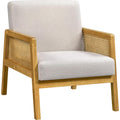 Armlehnensessel Loungesessel mit Polsterung bequemer Polstersessel mit Armlehnen aus Einzelsofa fuer Wohnzimmer/Empfangsraum/Leseecke rattan wo2540526