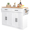 Kuecheninsel Kuechenschrank mit arbeitsplatte mit Klappbarer Tischplatte Weiss 120x46 (70) x91 cm mit Rollen und austauschbaren Holzbeinen ed8376302