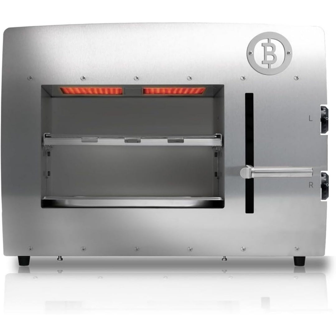 XL Elektrischer Oberhitzegrill XL-Format 800 C 2 unabhaengig regelbare Infrarotbrenner 3 Rot vv8576952