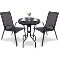 Balkonmoebel Set Fuer Kleinen Balkon Wetterfest Gartenmoebel 3-teilig Aus Metall Outdoor Sitzgruppe Mit Tisch Und 2 Stuehlen Balkonmoebel 2 Personen ze3535559